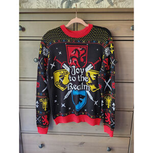 Game of Thrones Ugly Christmas Sweater JOY TO THE REALM SIZE MEDIUM